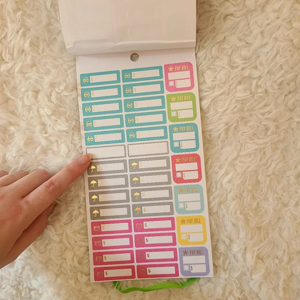 🌻 happy planner • budget sticker book